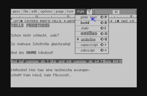 Die Textverarbeitung GeoWrite